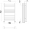 Полотенцесушитель TERMINUS ВАТИКАН П16 500х1000 порошковое покрытие YT000050562